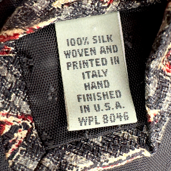 Alfani‎ 100% Silk Dress Tie Made in USA Grey Geometric Pattern 57" 3.75" - Picture 7 of 10